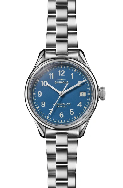 Shop Shinola Vinton Bracelet Watch, 32mm In Trueblue
