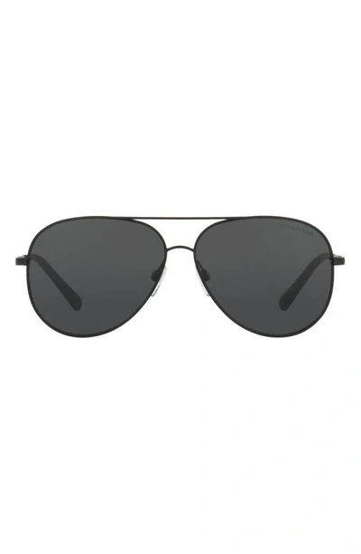 Shop Michael Kors 60mm Pilot Sunglasses In Matte Black