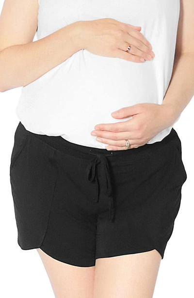 Shop Kindred Bravely Maternity/postpartum Lounge Shorts In Black