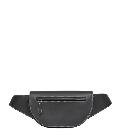 Shop Burberry Small Leather Olympia Belt Bag In Black