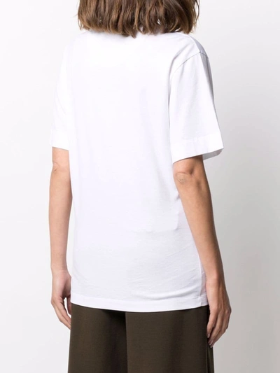 Shop Chloé Logo Cotton T-shirt In White