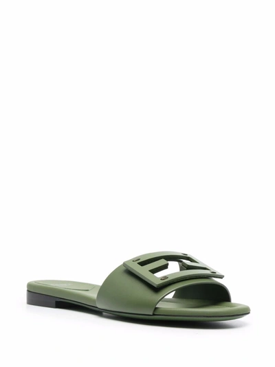 Shop Fendi Sandals Green