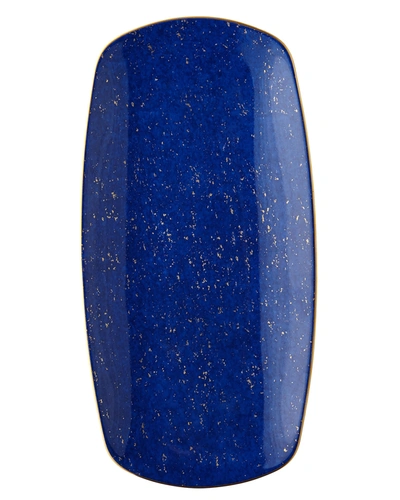 Shop L'objet Lapis Medium Rectangular Tray In Blue