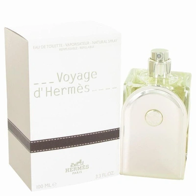 Shop Hermes Voyage D' By  Eau De Toilette Spray Refillable 3.3 oz