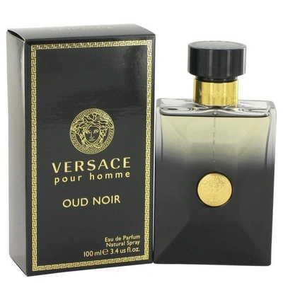 Shop Versace Royall Fragrances  Pour Homme Oud Noir By  Eau De Parfum Spray 3.4 oz In Black