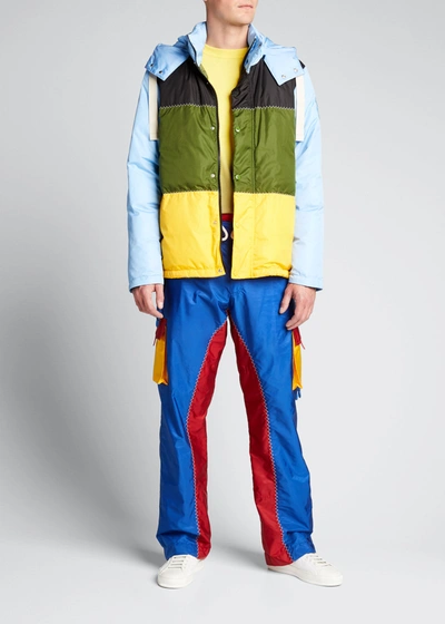 Shop Moncler Genius 1 Moncler Jw Anderson Borealis Colorblock Jacket In Pastel Blue