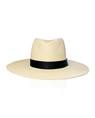 Shop Gigi Burris Jeanne Straw Hat In Natural And Black