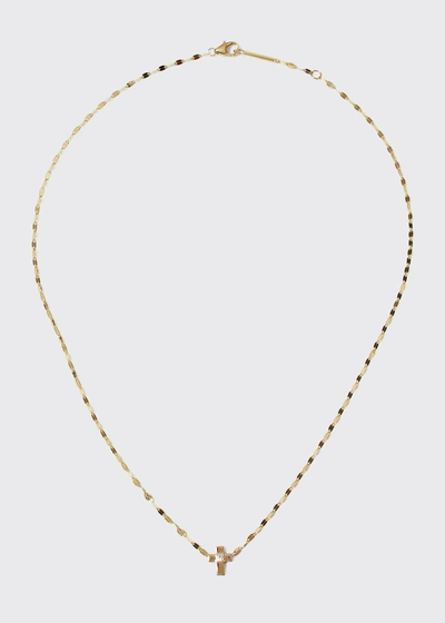 Shop Lana Solo Mini Cross Pendant Necklace In Yellow