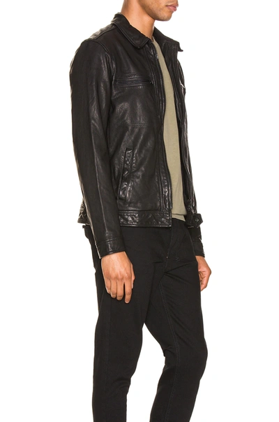 Shop Allsaints Lark Leather Jacket In Black