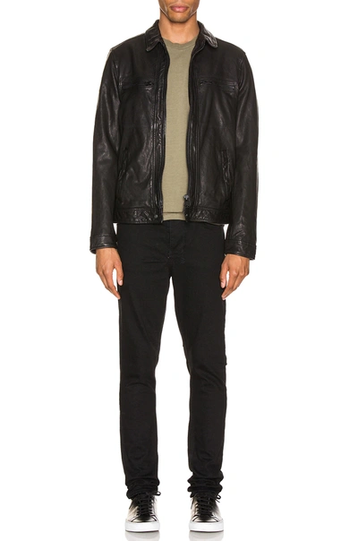 Shop Allsaints Lark Leather Jacket In Black
