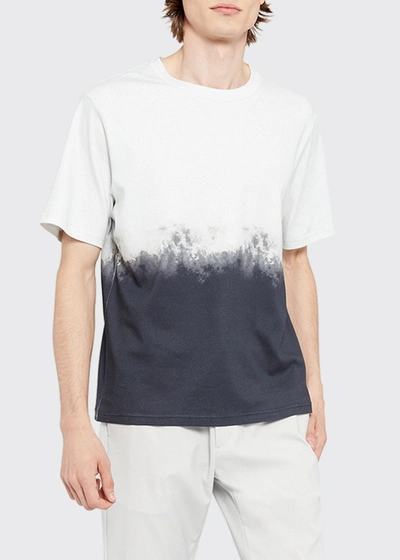 Shop Theory Men's Dip-dye Pigment Casey T-shirt In Basalt Multi