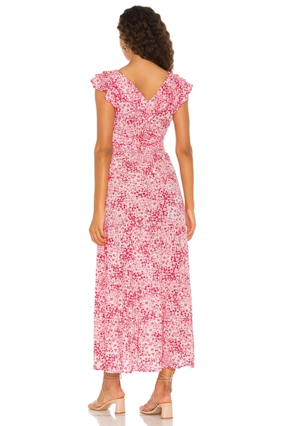 Shop Poupette St Barth Della Maxi Dress In Pink Hortensia