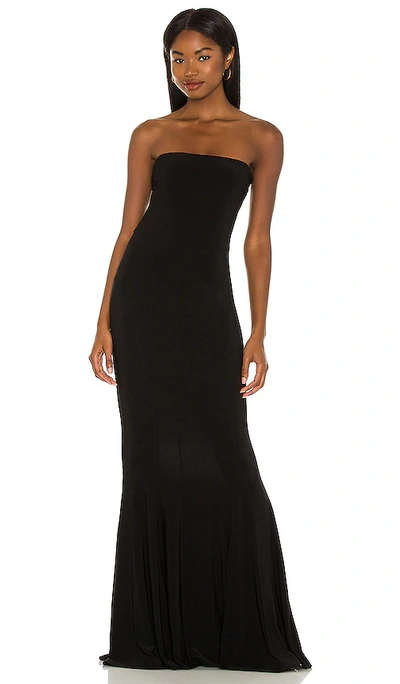 Shop Norma Kamali X Revolve Strapless Fishtail Gown In Black