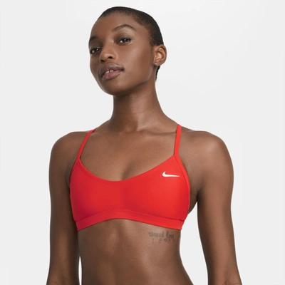 Nike Women's Solid Tri-back Bikini Top In Red | ModeSens