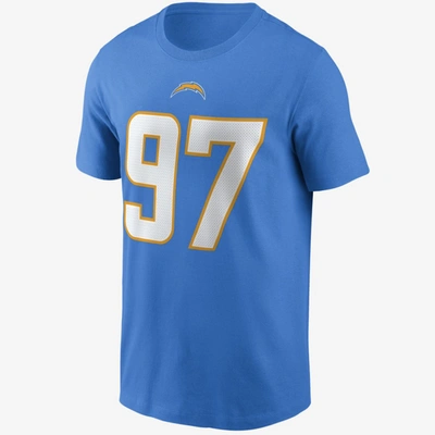Shop Nike Men's Nfl Los Angeles Chargers (joey Bosa) T-shirt In Blue