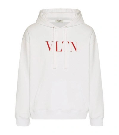 Shop Valentino Vltn Hoodie In White
