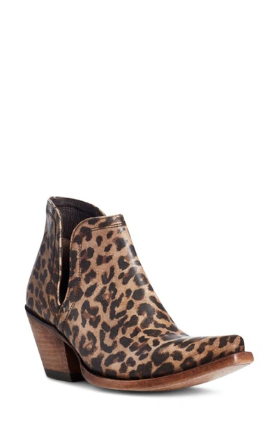 Shop Ariat Dixon Western Bootie In Leopard Leather