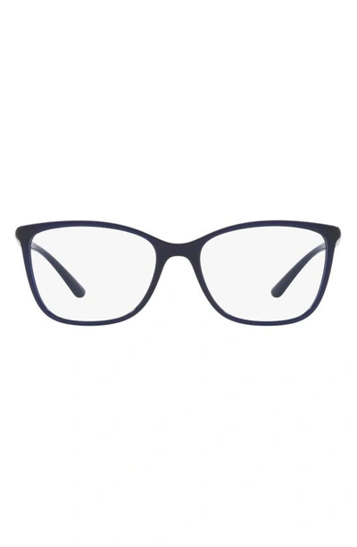Shop Dolce & Gabbana 54mm Rectangular Optical Glasses In Blue