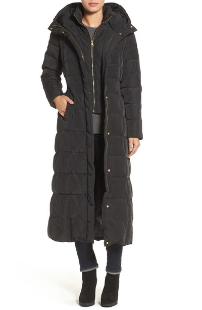 Shop Cole Haan Signature Cole Haan Quilted Coat With Inner Bib In Black
