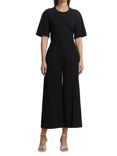 Shop Proenza Schouler Women's Cutout Overdyed Recycled Jersey T-shirt In Black