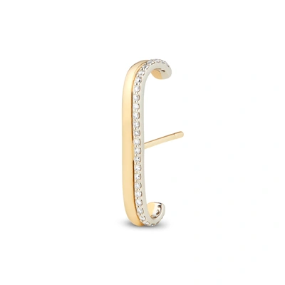 Shop G. Label Fiene Yellow Gold And Pavé Ear Cuff Earring In Yellow Gold,white Diamond