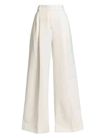 Shop Alexandre Vauthier Wide-leg Pants In White