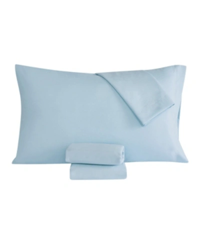 Shop Jessica Sanders Solid 3 Pc. Sheet Set, Twin Xl Bedding In Light Blue