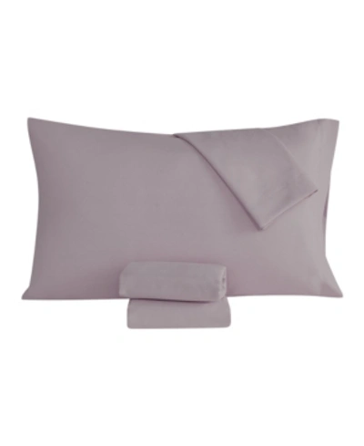 Shop Jessica Sanders Solid 3 Pc. Sheet Set, Twin Xl Bedding In Light Purple
