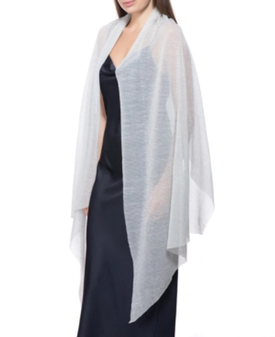 Shop Inc International Concepts Pleated Metallic Wrap, Created For Macy's In Silver