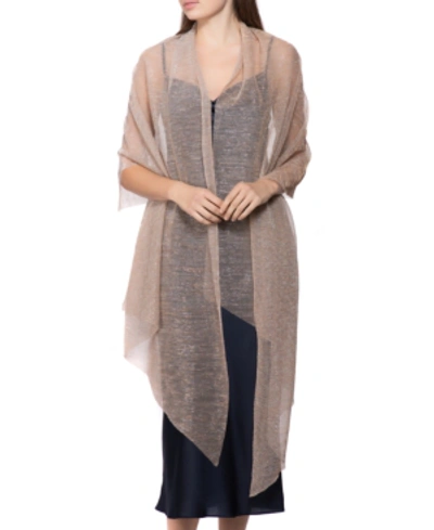 Shop Inc International Concepts Pleated Metallic Wrap, Created For Macy's In Champagne