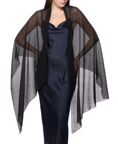 Shop Inc International Concepts Pleated Metallic Wrap, Created For Macy's In Black