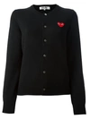 COMME DES GARÇONS PLAY embroidered heart cardigan,DRYCLEANONLY
