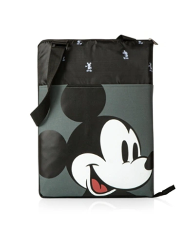 Picnic Time 's Mickey Mouse Vista Picnic Blanket Tote In Black