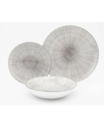 Godinger Grey 12 Piece Dinnerware Set, Service For 4 In Grey