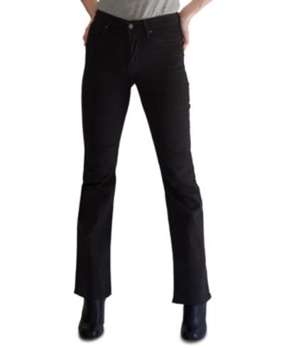 Shop Levi's 725 High-waist Classic Stretch Bootcut Jeans In Soft Black