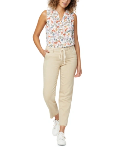 Shop Nydj Relaxed Trouser Pants In Stretch Twill In Warm Sand