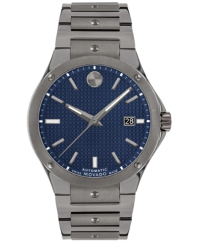 Shop Movado Men's Swiss Automatic Sports Edition Gray Pvd Bracelet Watch 41mm In Grey