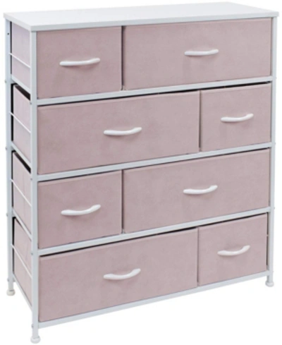 Shop Sorbus 8-drawers Chest Dresser In Pink