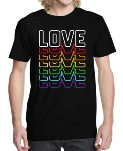 Shop Buzz Shirts Men's Neon Love Graphic T-shirt In Black