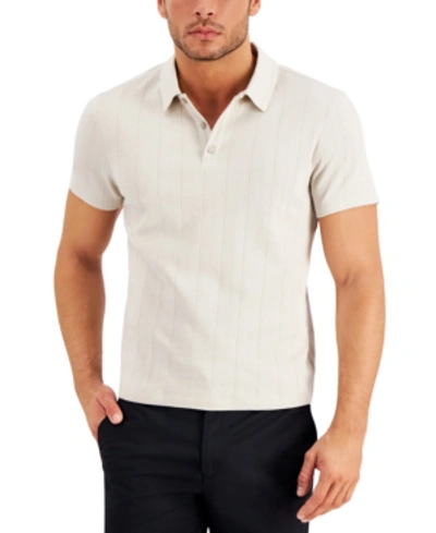 Shop Alfani Men's Textured Polo Shirt, Created For Macy's In Sand