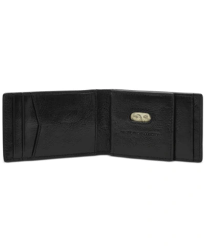 Shop Fossil Men's Andrew Front Pocket Bifold Wallet In Black