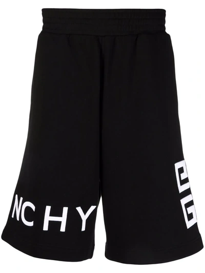 Shop Givenchy Logo-embroidered Track Shorts In Schwarz