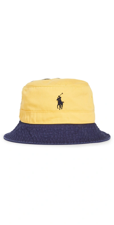 Shop Polo Ralph Lauren Loft Bucket Hat In Yellow