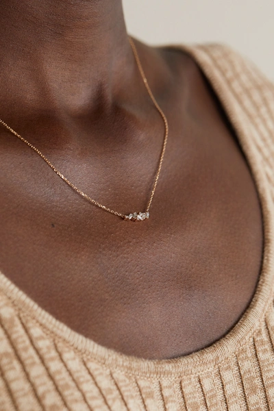Shop Suzanne Kalan 18-karat Rose Gold Diamond Necklace