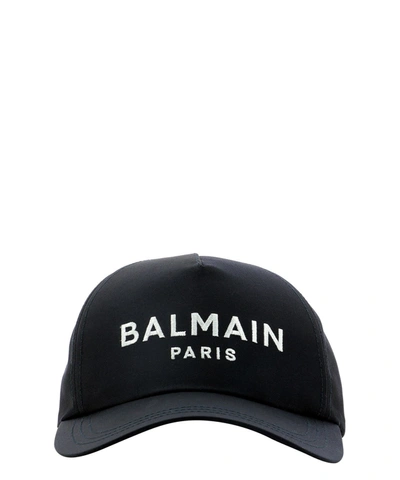 Balmain Embroidered Logo Twill Baseball Cap In Blue | ModeSens