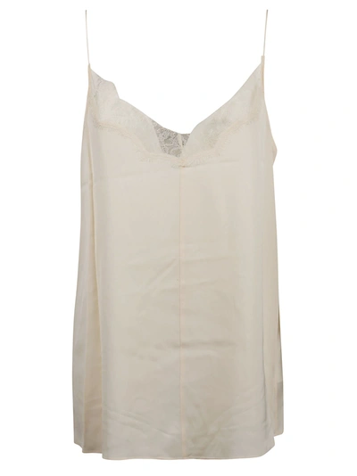 Shop Calvin Klein Lace Trimmed Camisole Top In White