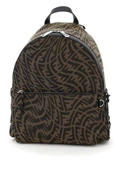 Shop Fendi Ff Vertigo Motif Backpack In Multi
