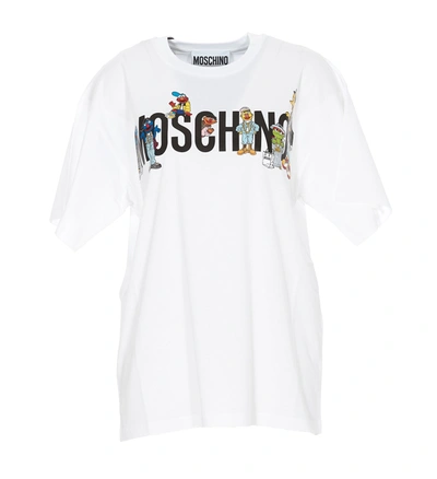 Shop Moschino X Sesame Street Logo Print T In White