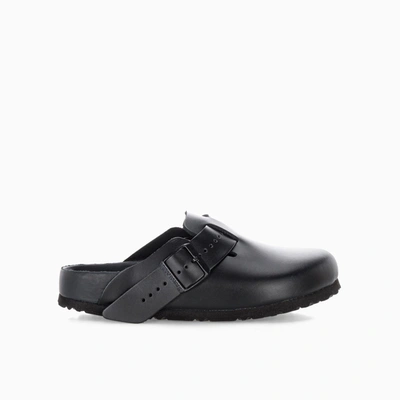 Shop Rick Owens X Birkenstock Boston Slip In Black