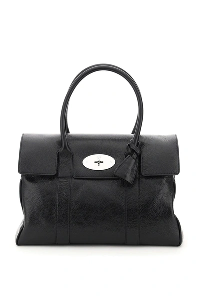 Shop Mulberry Bayswater Tote Bag In Black